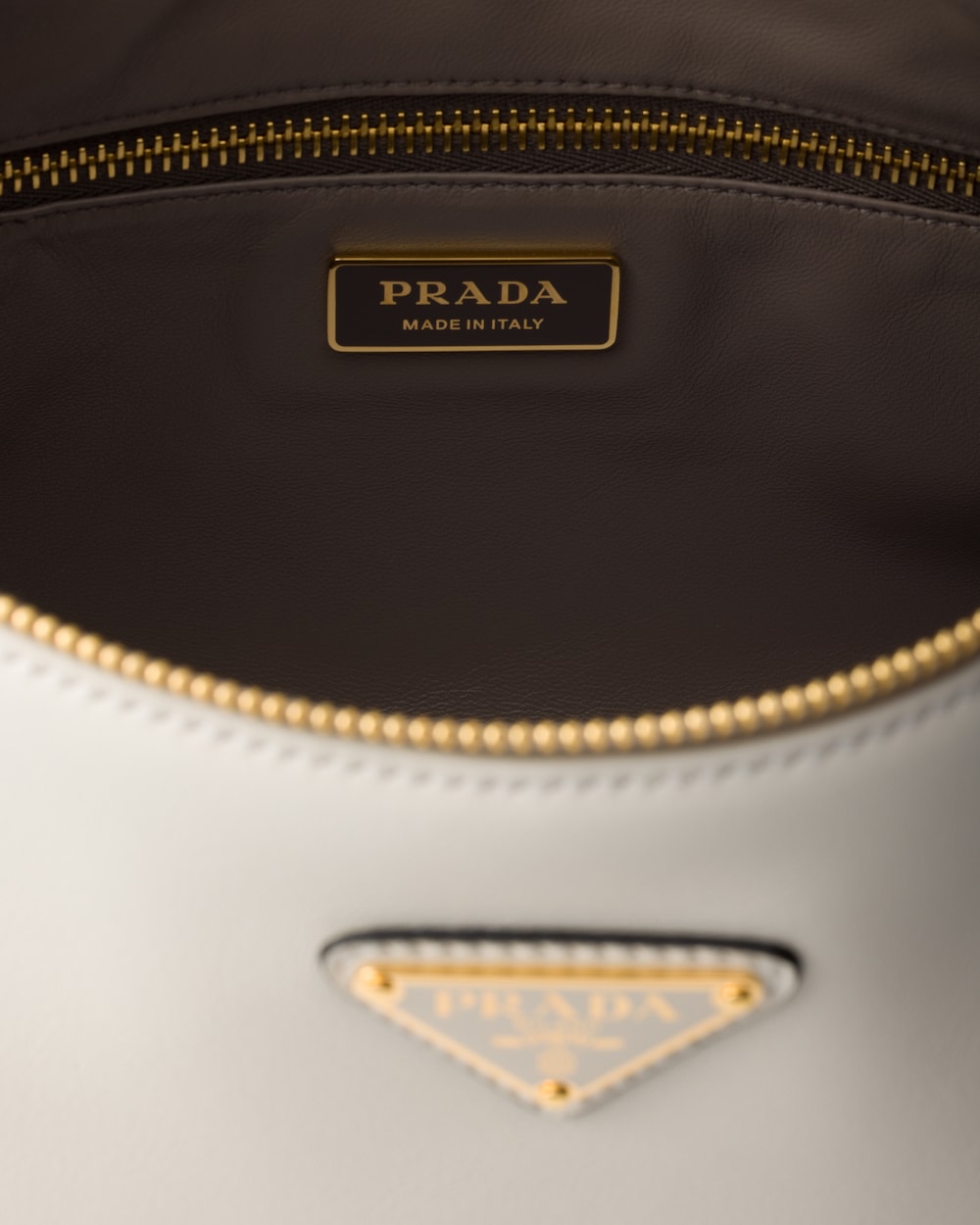 Prada Aimée Large Leather Shoulder Bag - Image 4